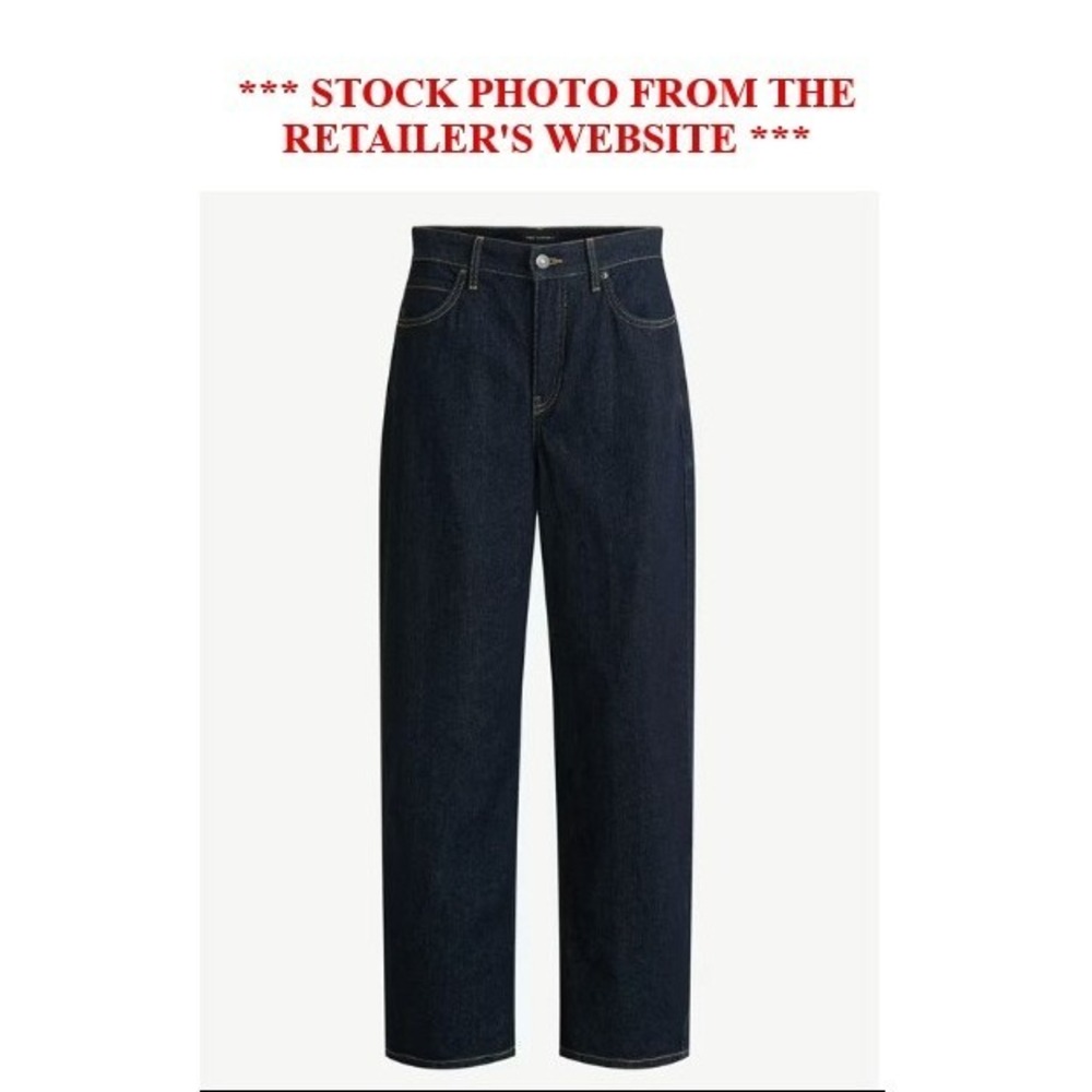 Free Assembly Women's Barrel Leg Jeans 26.5" Inseam Size 16 Dark Blue - New NWTs